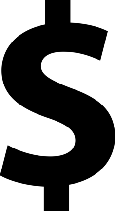 Dollar Sign Symbol Bold Text Sticker Svg Vector, Free Vectors File